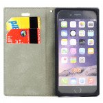 Wholesale iPhone 6s 6 Slim Check Magnetic Flip Leather Wallet Case (Black)